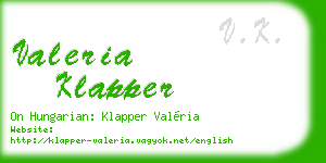 valeria klapper business card